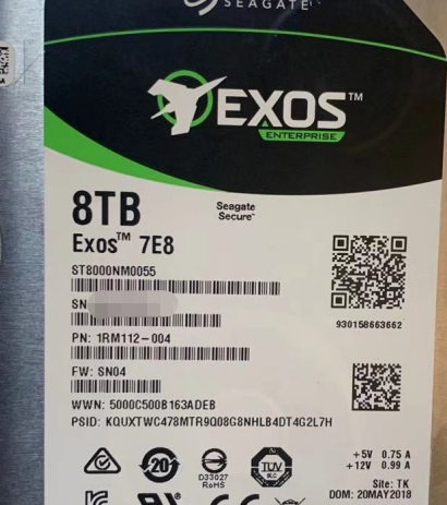 希捷8T硬盤維修數據提取